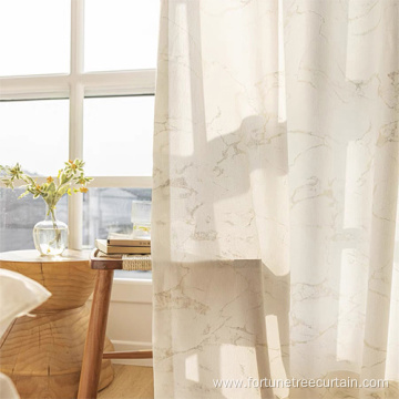 Home Textiles Crepe Tulle Printed Curtain Sheer